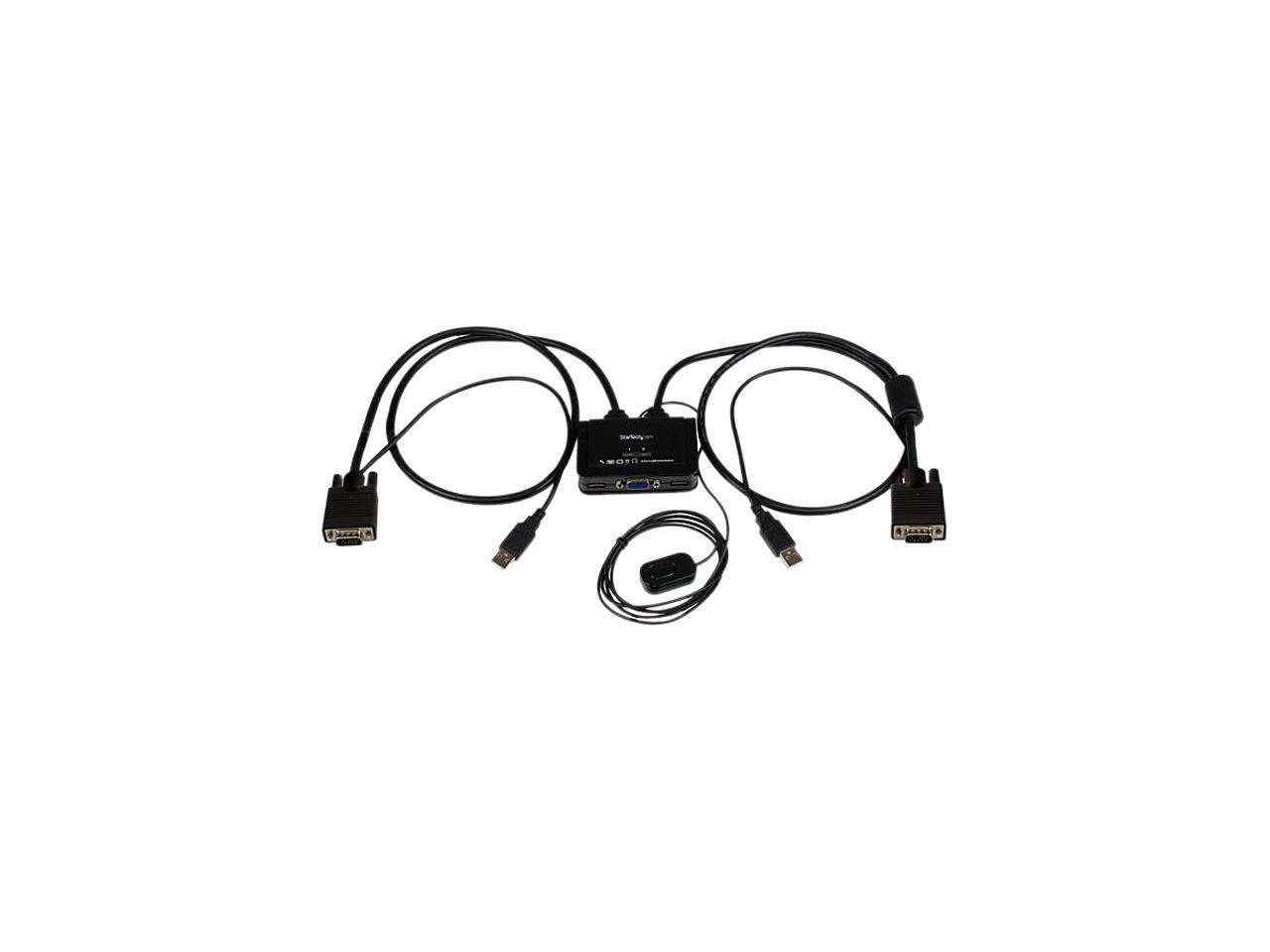 StarTech.com 2 Port USB VGA Cable KVM Switch - USB Powered with Remote Switch 1