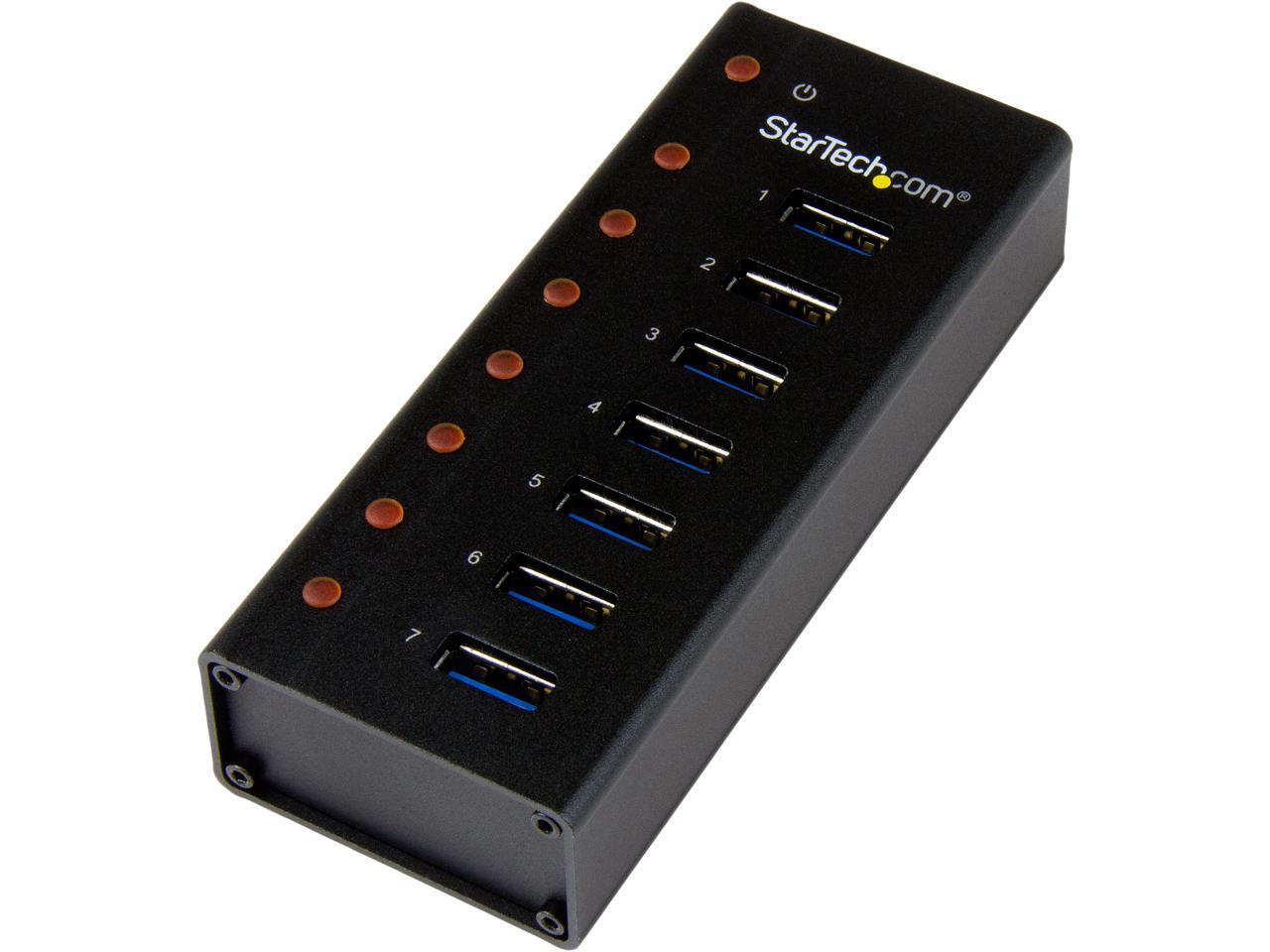 StarTech.com ST7300U3M 7 Port USB 3.0 Hub - Metal Enclosure - Desktop or Wall Mountable - USB 3 Hub - USB Extender - Powered USB 3.0 Hub - USB Splitter 1