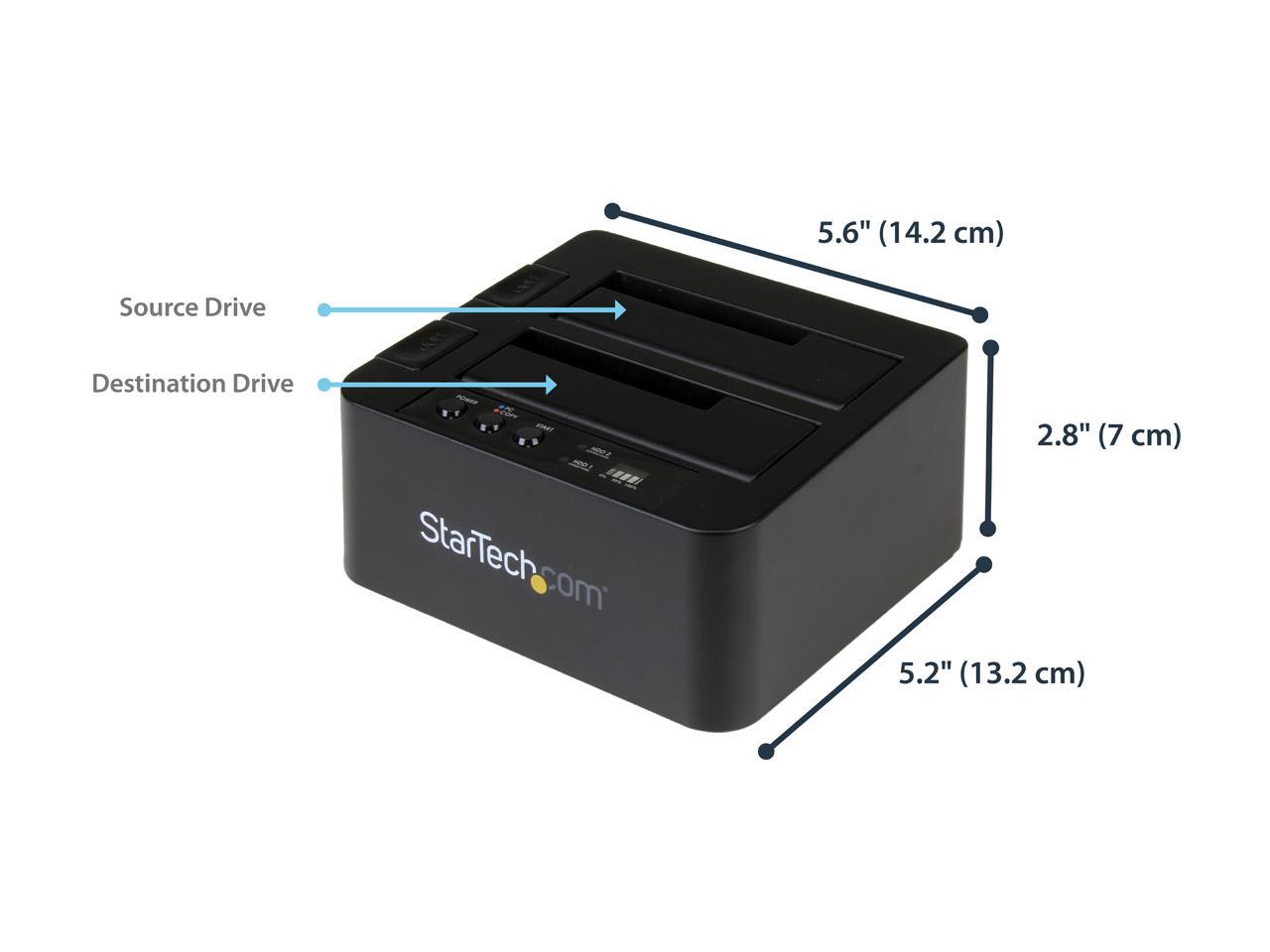 StarTech.com SDOCK2U313R USB 3.1 (10Gbps) Standalone Duplicator Dock for 2.5" & 3.5" SATA SSD / HDD - with Fast-Speed Duplication up to 28GB/min 5