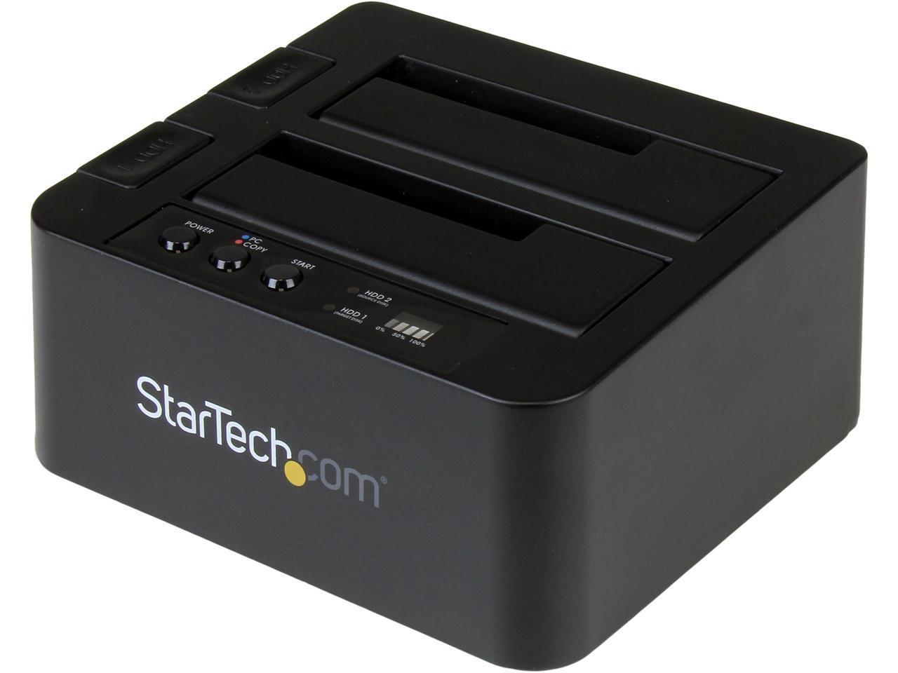 StarTech.com SDOCK2U313R USB 3.1 (10Gbps) Standalone Duplicator Dock for 2.5" & 3.5" SATA SSD / HDD - with Fast-Speed Duplication up to 28GB/min 1