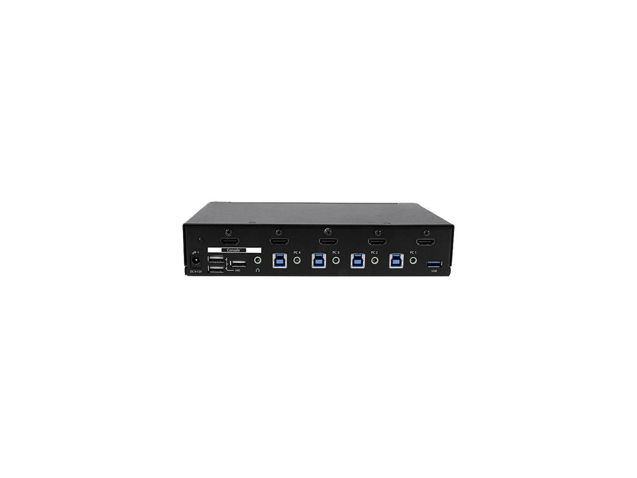 StarTech.com SV431HDU3A2 4-Port HDMI KVM Switch - Built-in USB 3.0 Hub for Peripheral Devices - 1080p 2