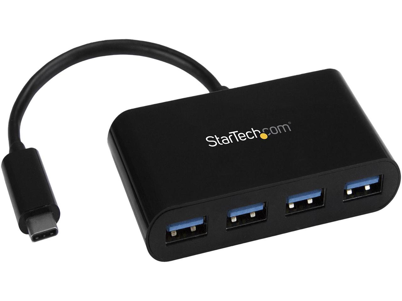 StarTech.com HB30C4AB USB C Hub - 4 Port USB C to USB-A (4x) - Bus Powered USB Hub - USB Type C to USB Hub - USB-C to USB - USB 3.1 Type C 1