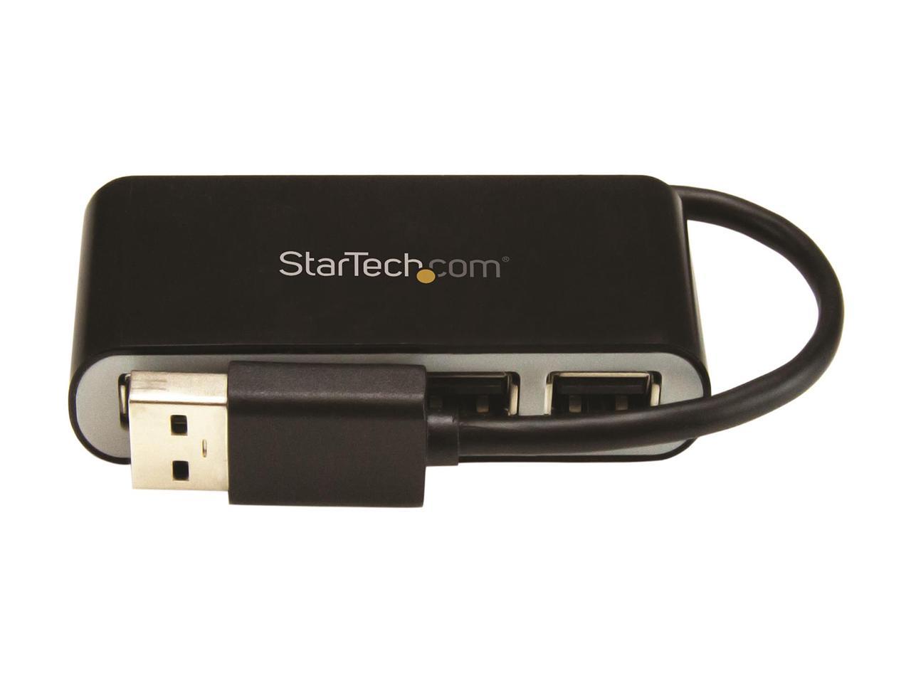 StarTech ST4200MINI2 4 Port USB Hub - 4 x USB 2.0 port - Bus Powered - USB Adapter - USB Splitter - Multi Port USB Hub - USB 2.0 Hub 3