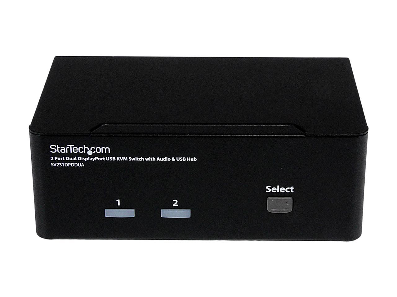 StarTech.com SV231DPDDUA2 2-Port DisplayPort Dual-Monitor KVM Switch - 4K 60Hz 2