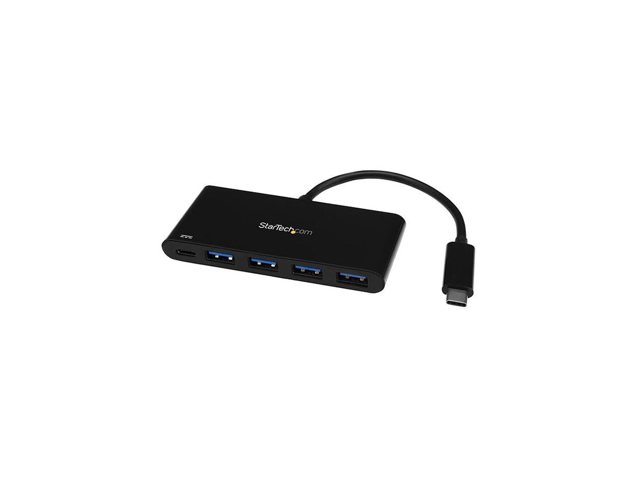 StarTech.com HB30C4AFPD 4 Port USB C Hub w/ Power Delivery - USB-C to 4x A - 4 Port USB Hub - USB 3.0 Hub - USB-C to USB Adapter - USB Multiport Hub 1