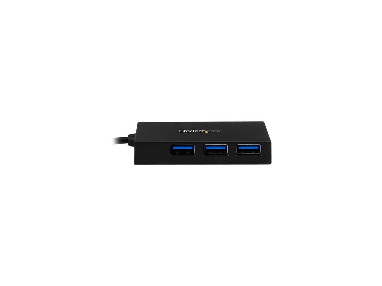 StarTech.com HB30C4AFS 4-Port USB-C Hub - USB-C to 4 x USB-A - USB 3.0 Hub - Includes Power Adapter 2