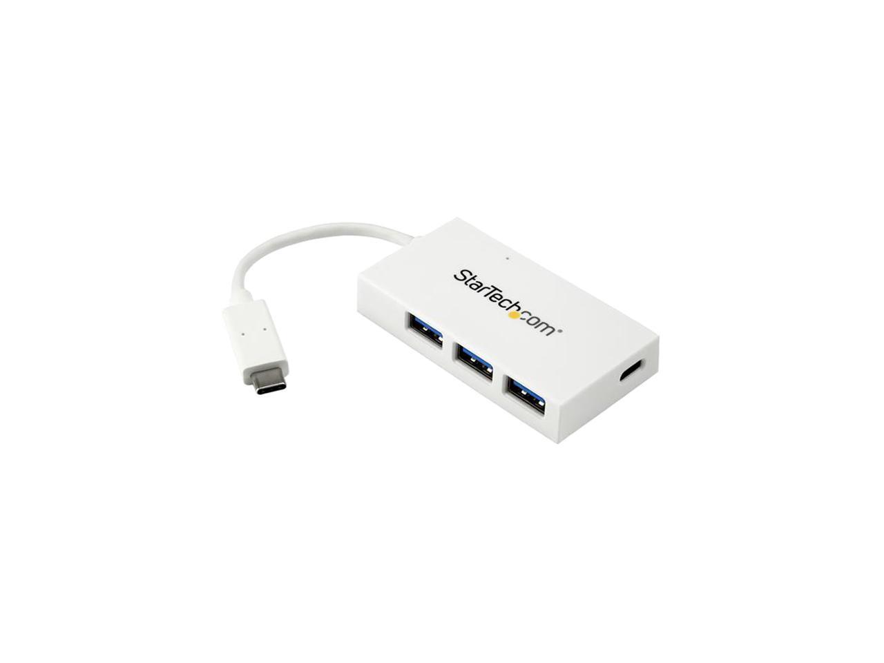 StarTech HB30C3A1CFBW StarTech.com USB C Hub - White - 4 Port USB-C to USB-A (3x) and USB-C (1x) - Bus Powered USB Hub - USB-C Hub - Port Expander 1