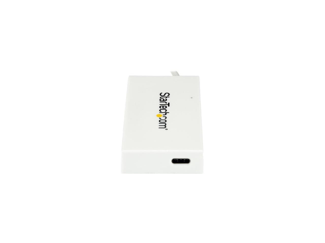 StarTech HB30C3A1CFBW StarTech.com USB C Hub - White - 4 Port USB-C to USB-A (3x) and USB-C (1x) - Bus Powered USB Hub - USB-C Hub - Port Expander 3