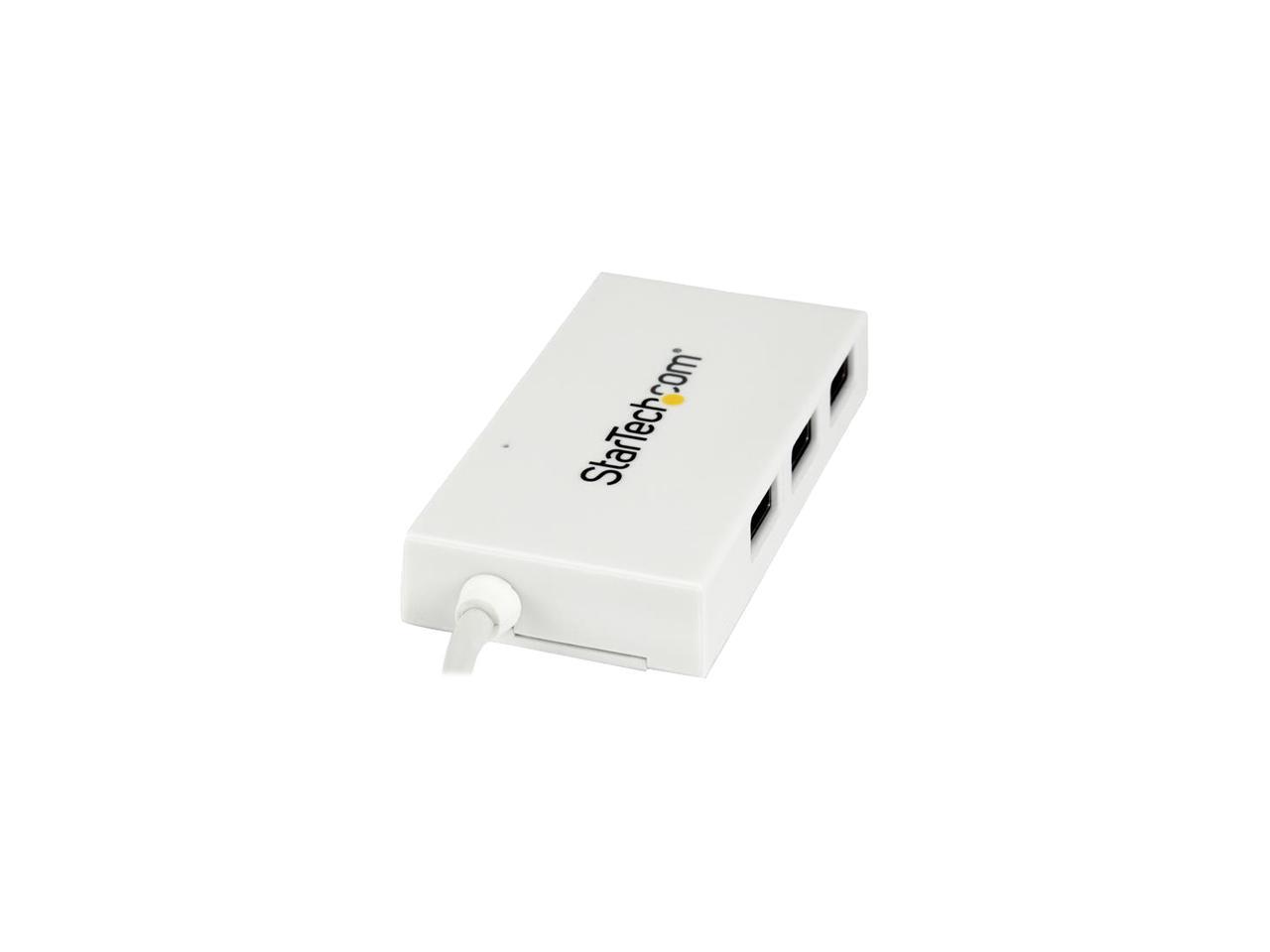 StarTech HB30C3A1CFBW StarTech.com USB C Hub - White - 4 Port USB-C to USB-A (3x) and USB-C (1x) - Bus Powered USB Hub - USB-C Hub - Port Expander 4