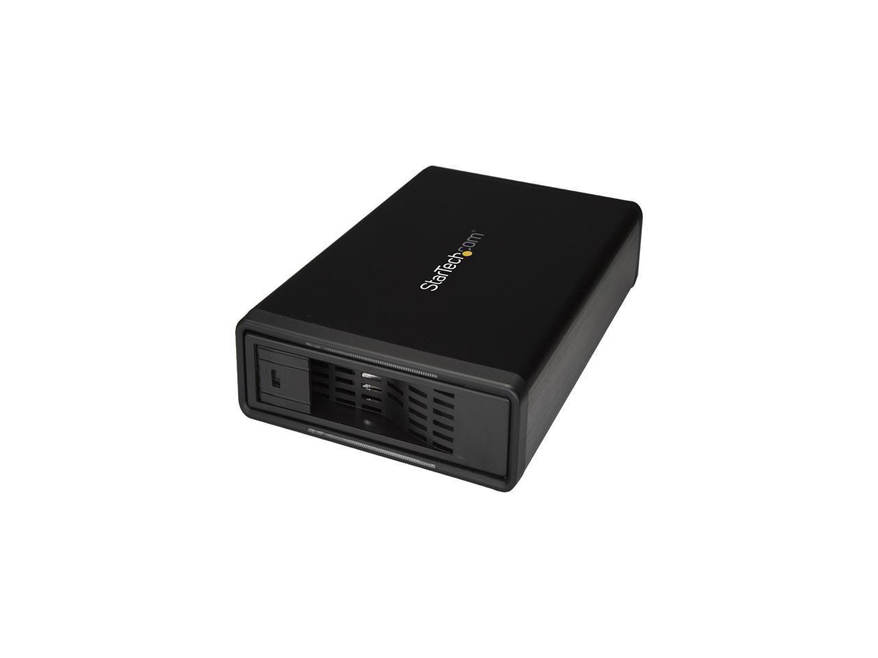 StarTech.com S351BMU33ET Steel, Aluminum and Plastic 3.5" Black 1 x SATA Data & Power Combo (7+15 pin) 1 x eSATA (7 pin, Data) Female
1 x USB Type-B (9 pin) USB 3.0 External Enclosure 1