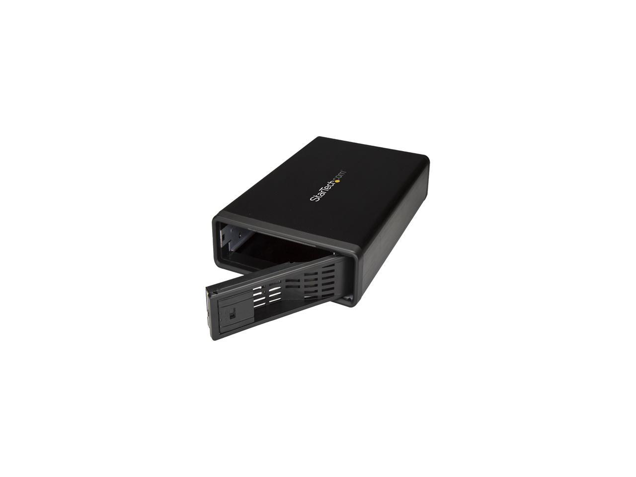 StarTech.com S351BMU33ET Steel, Aluminum and Plastic 3.5" Black 1 x SATA Data & Power Combo (7+15 pin) 1 x eSATA (7 pin, Data) Female
1 x USB Type-B (9 pin) USB 3.0 External Enclosure 2