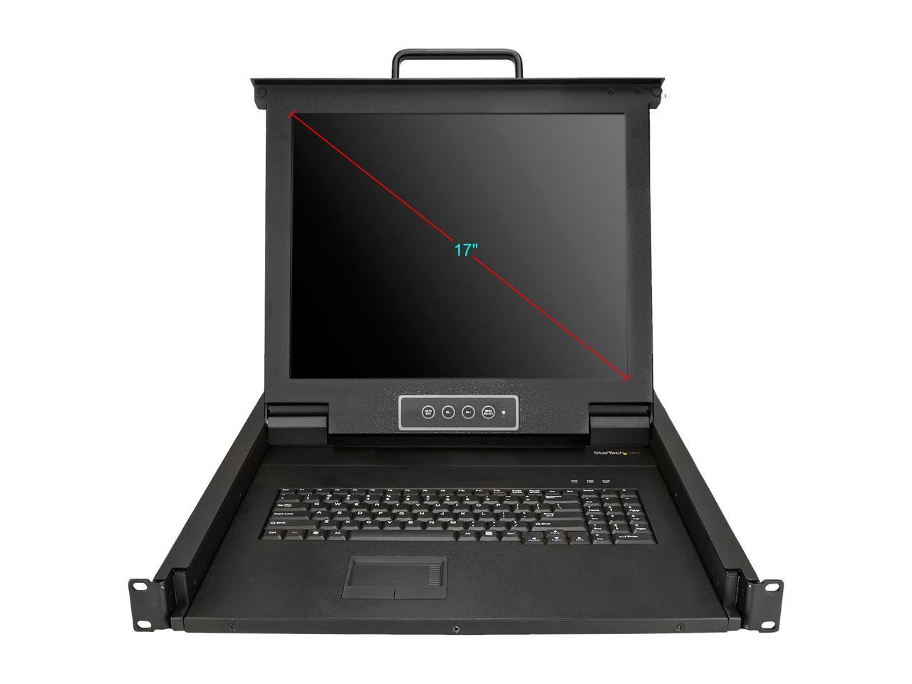 StarTech.com RKCONS1701 Single Port Rackmount KVM Console - 17 Inch Display - 1U VGA KVM Console 2