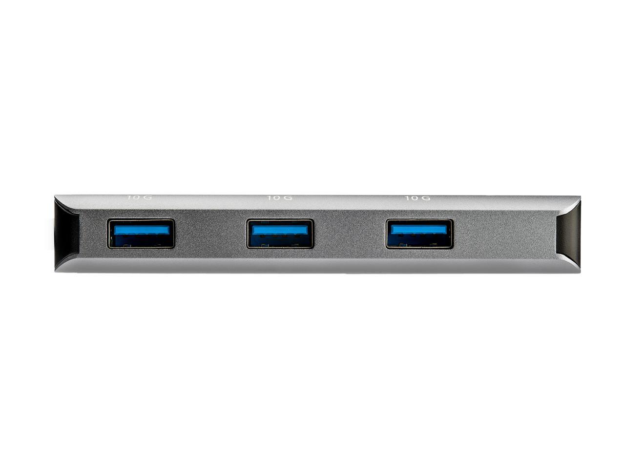 StarTech.com HB31C3ASDMB 3-Port USB-C Hub 10 Gbps with SD Card Reader & 9.8" Attached Host Cable - 3x USB-A (HB31C3ASDMB) 2