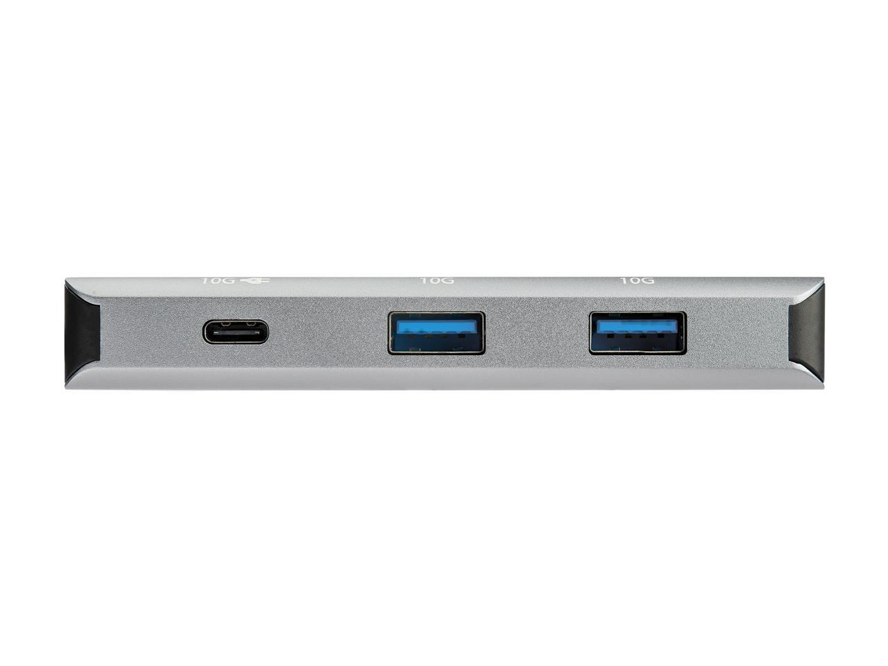 StarTech.com HB31C3A1CPD3 4-Port USB-C Hub 10 Gbps with Power Delivery & 9.8" Attached Host Cable - 3x USB-A & 1x USB-C (HB31C3A1CPD3) 2