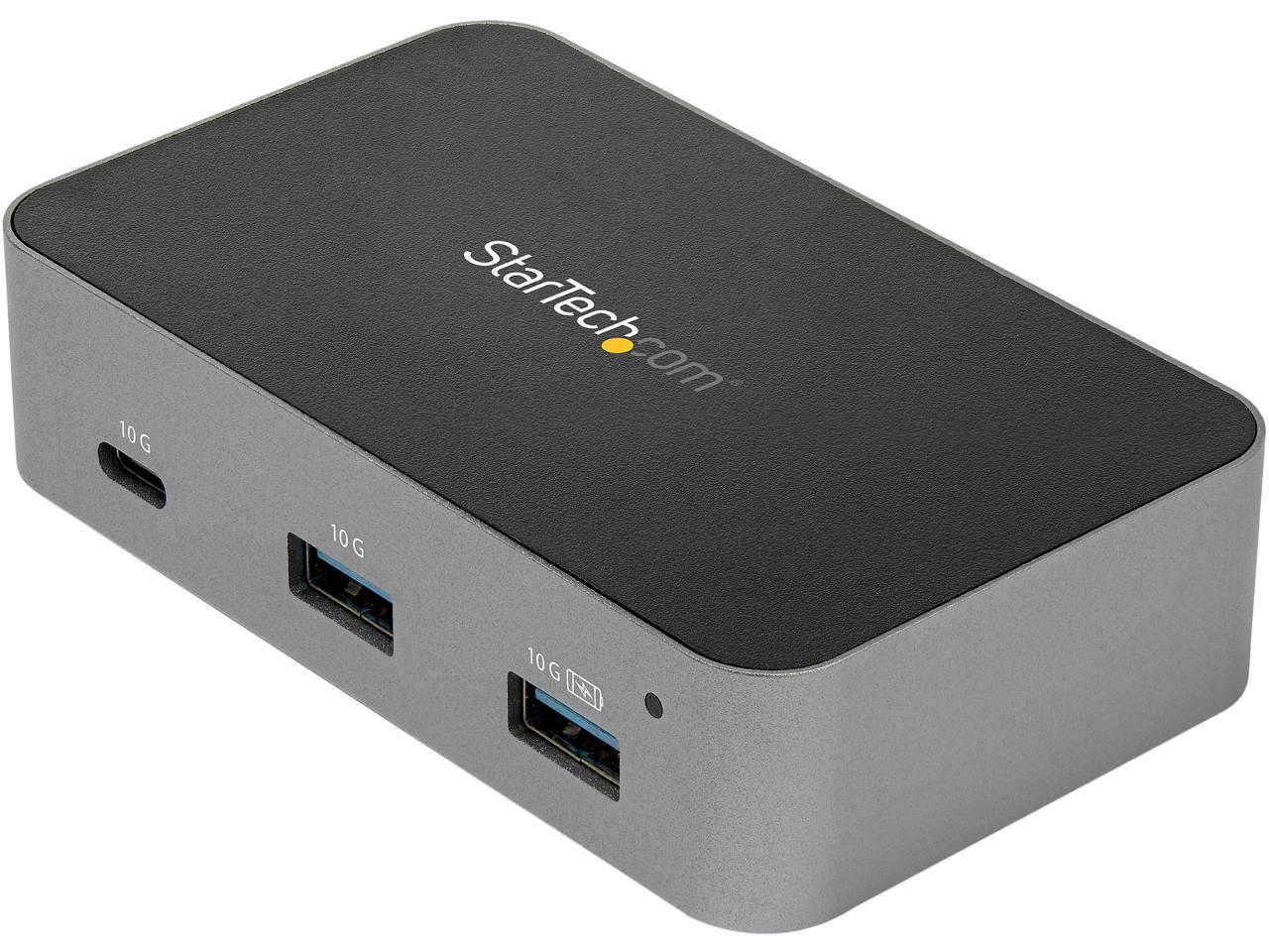 StarTech.com HB31C3A1CS 4-Port USB C Hub - USB 3.1 Gen 2 (10Gbps) - 3x USB-A & 1x USB-C - Powered - Universal Power Adapter Included (HB31C3A1CS) 1