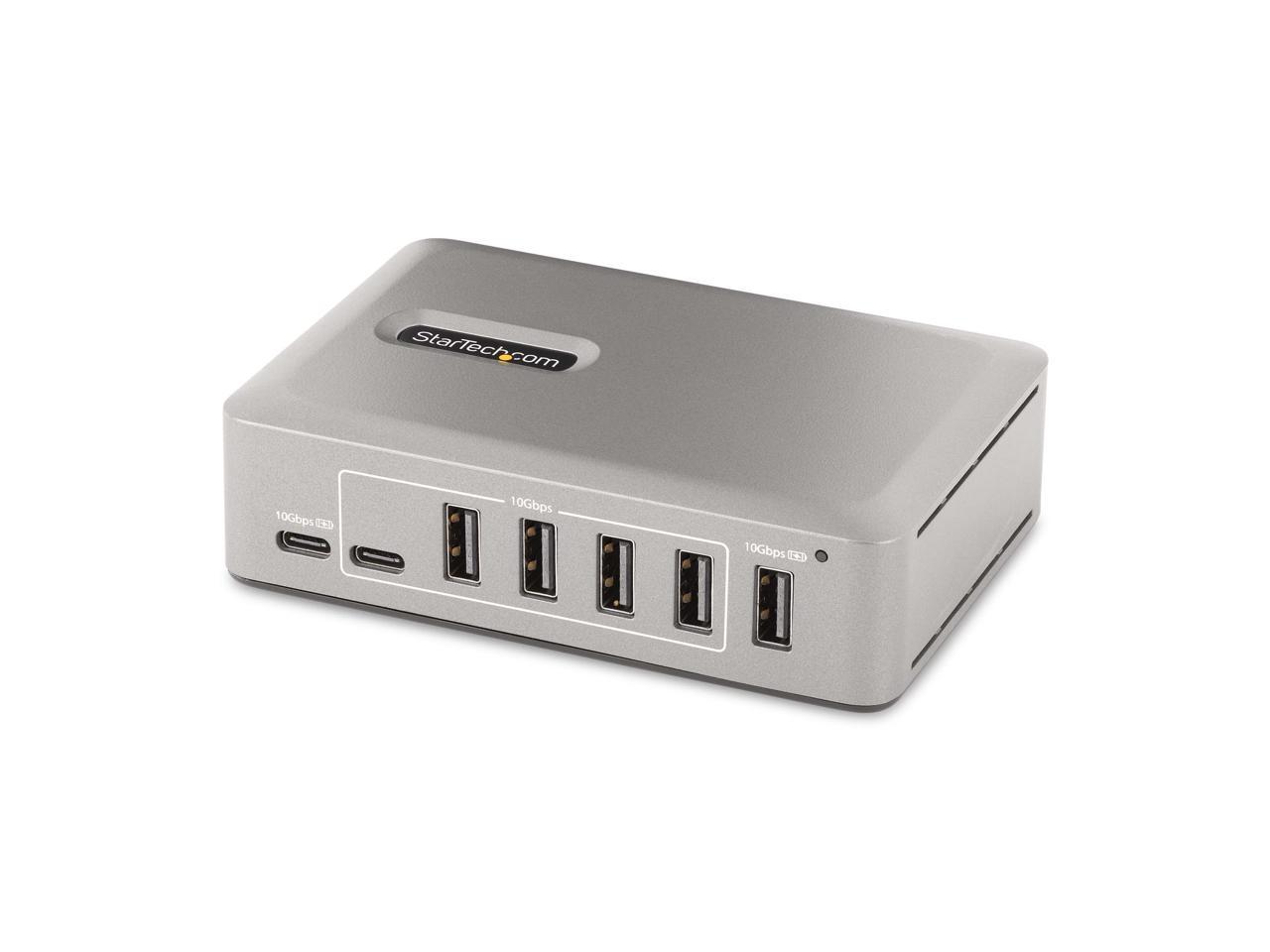 StarTech 10-Port USB-C Hub - 8x USB-A/2x USB-C - Self-Powered w/65W Power Supply - USB 3.1 10Gbps - Desktop/Laptop USB Hub w/USB-IF Certified 3ft Locking Cable, USB C Hub 1