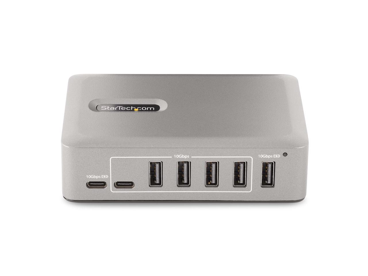 StarTech 10-Port USB-C Hub - 8x USB-A/2x USB-C - Self-Powered w/65W Power Supply - USB 3.1 10Gbps - Desktop/Laptop USB Hub w/USB-IF Certified 3ft Locking Cable, USB C Hub 3