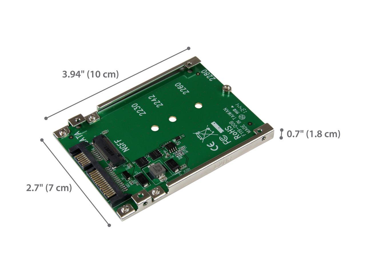 StarTech.com SAT32M225 M.2 SSD to 2.5in SATA Adapter Converter with Open Frame Housing and 7mm Height 4