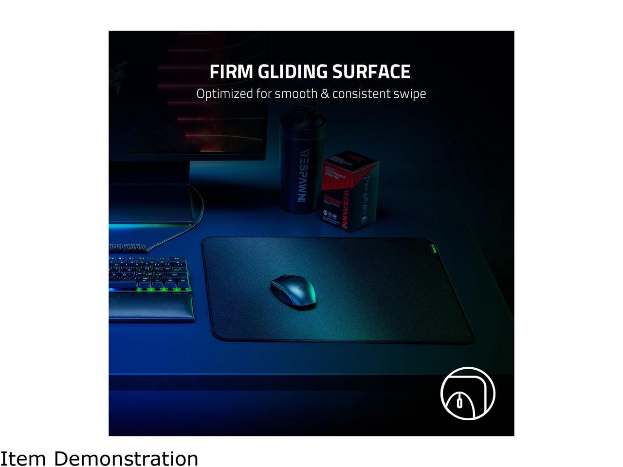 Razer Strider Hybrid Mouse Mat with a Soft Base & Smooth Glide: Firm Gliding Surface - Anti-Slip Base - Rollable & Portable - Anti-Fraying Stitched Edges - Water-Resistant - Large 5