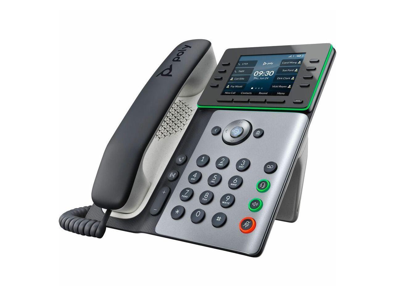 HP Poly Edge E320 IP Phone Corded Corded/Cordless Bluetooth Desktop, Wall Mountable Model 82M88AA 4