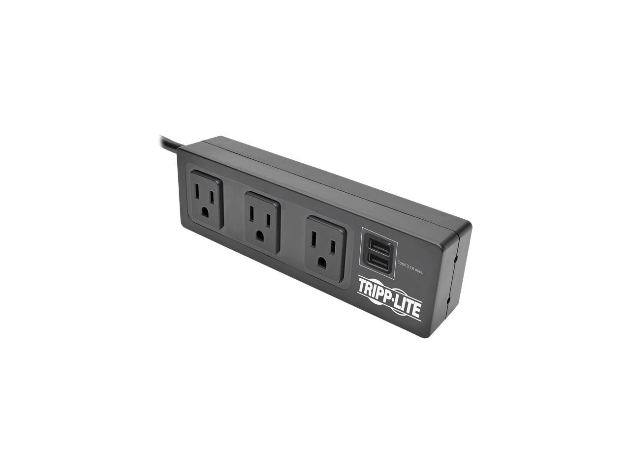 TRIPP LITE TLP310USBS 3-OUTLET SURGE PROTECTOR STRIP 1