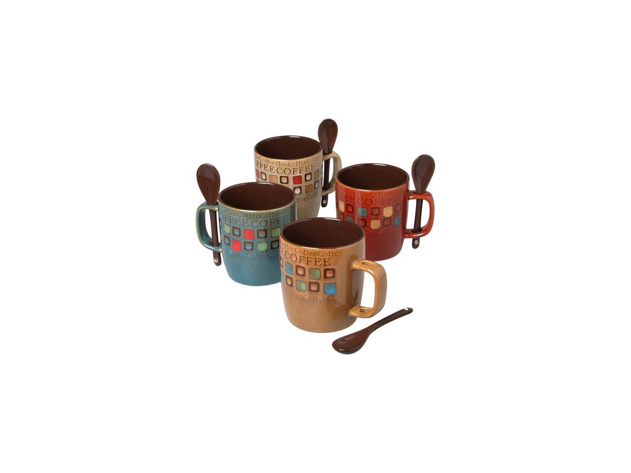 Mr. Coffee 8-Piece Cafe Americano Mug Set with Spoons 1