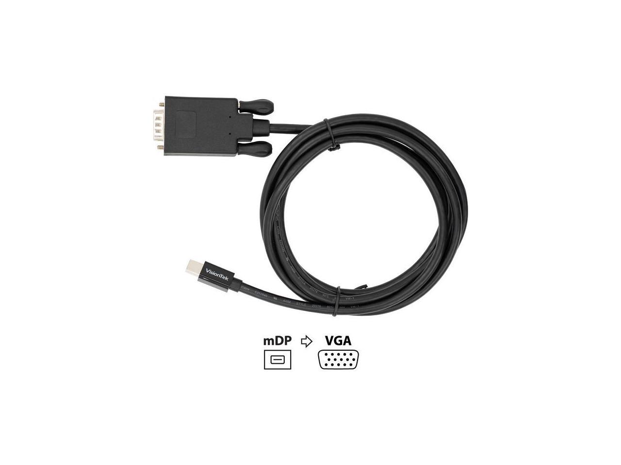 VisionTek 901217 Mini DisplayPort to VGA 2 Meter Cable (M/M) 4