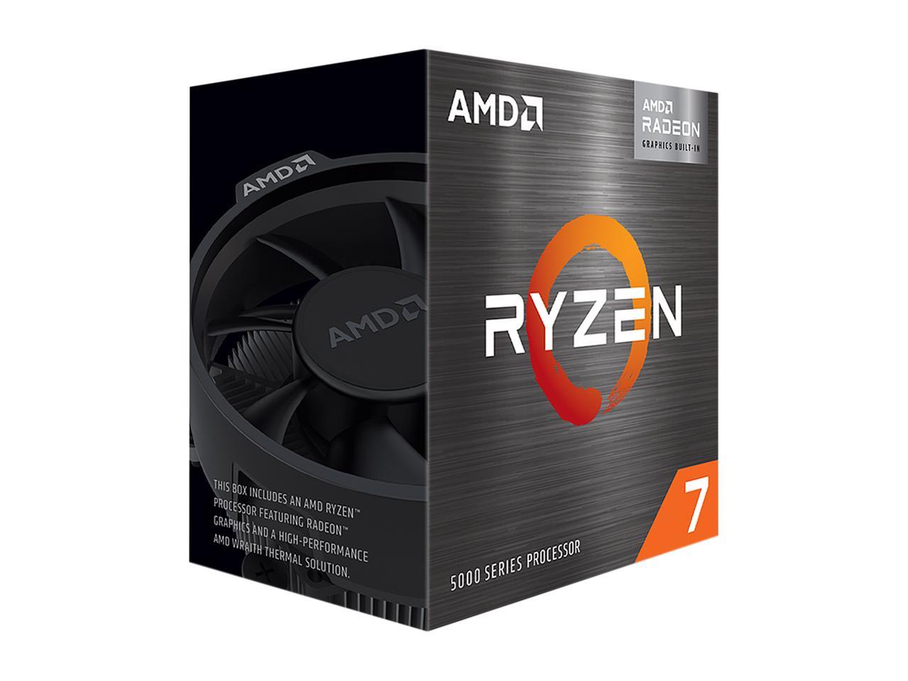 AMD Ryzen 7 5700G - Ryzen 7 5000 G-Series Cezanne (Zen 3) 8-Core 3.8 GHz Socket AM4 65W AMD Radeon Graphics Desktop Processor - 100-100000263BOX 2