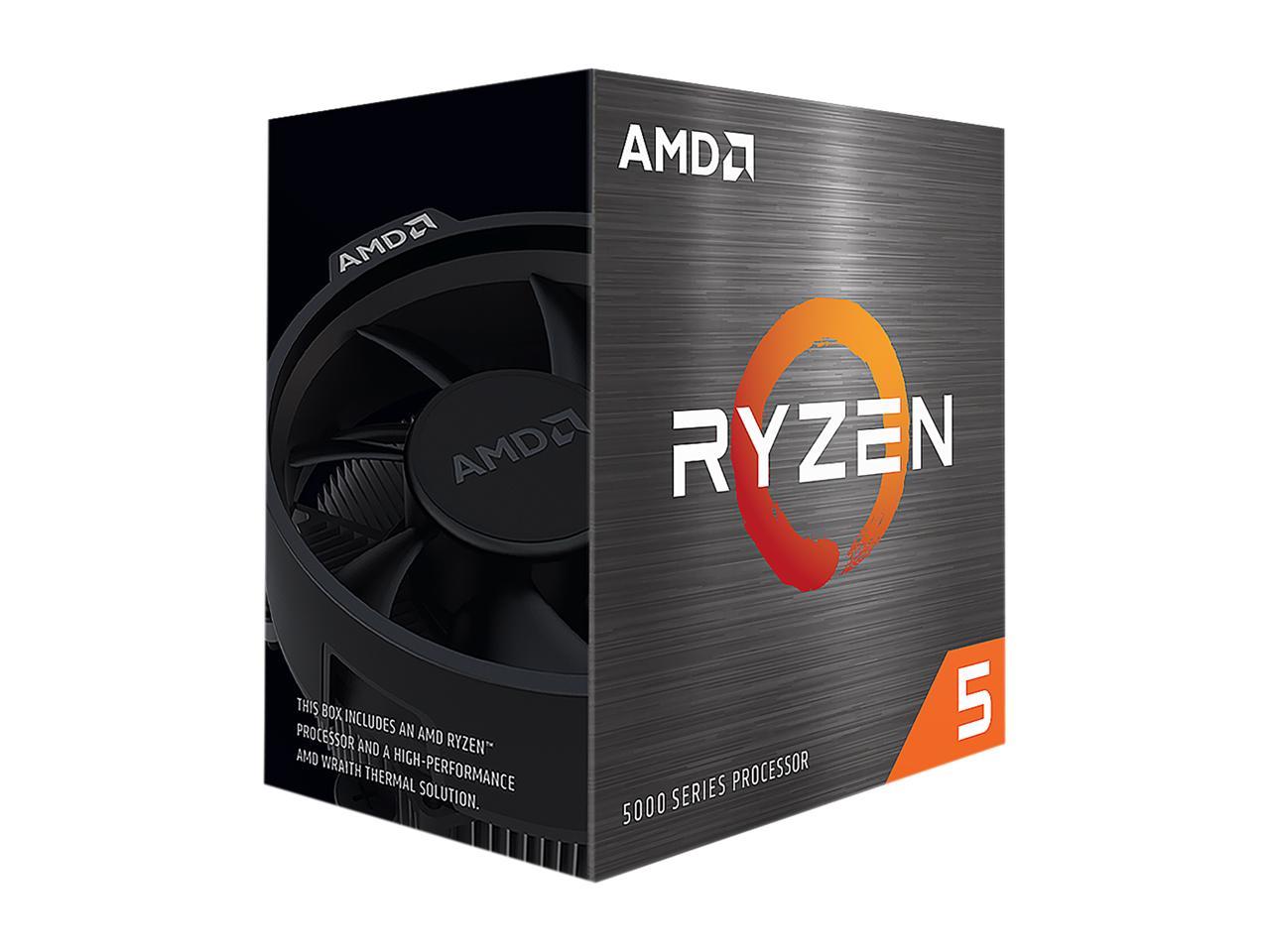 AMD Ryzen 5 5600 - Ryzen 5 5000 Series Vermeer (Zen 3) 6-Core 3.5 GHz Socket AM4 65W Desktop Processor - 100-100000927BOX 1