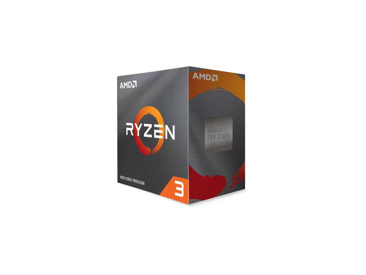 AMD Ryzen 3 4100 - Ryzen 3 4000 Series Quad-Core 3.8 GHz Socket AM4 65W None Integrated Graphics Desktop Processor - 100-100000510BOX 1