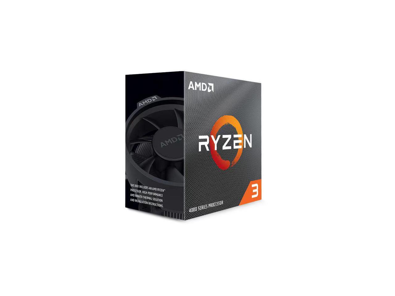 AMD Ryzen 3 4100 - Ryzen 3 4000 Series Quad-Core 3.8 GHz Socket AM4 65W None Integrated Graphics Desktop Processor - 100-100000510BOX 2