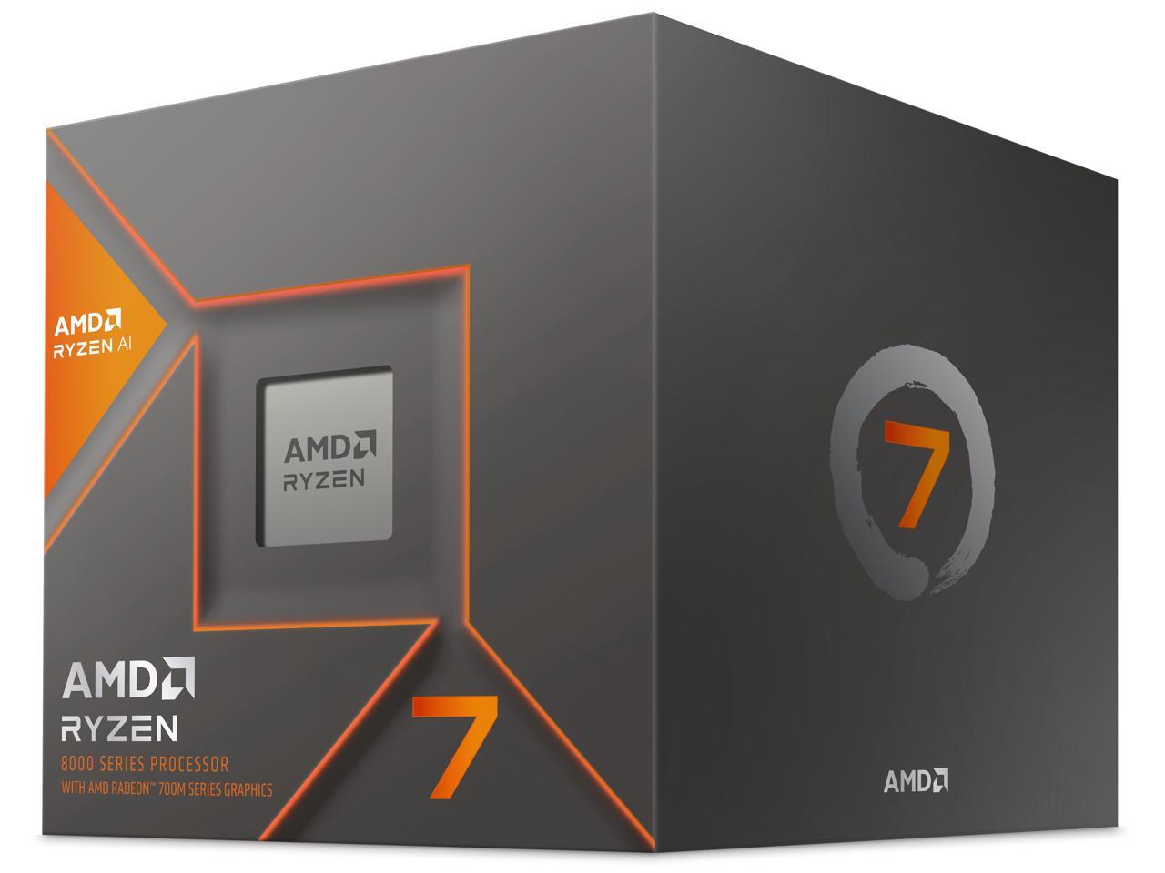 AMD Ryzen 7 8700G - Ryzen 7 8000-G Series 8-Core 4.2 GHz Socket AM5 65W AMD Radeon 780M Processor - 100-100001236BOX 1