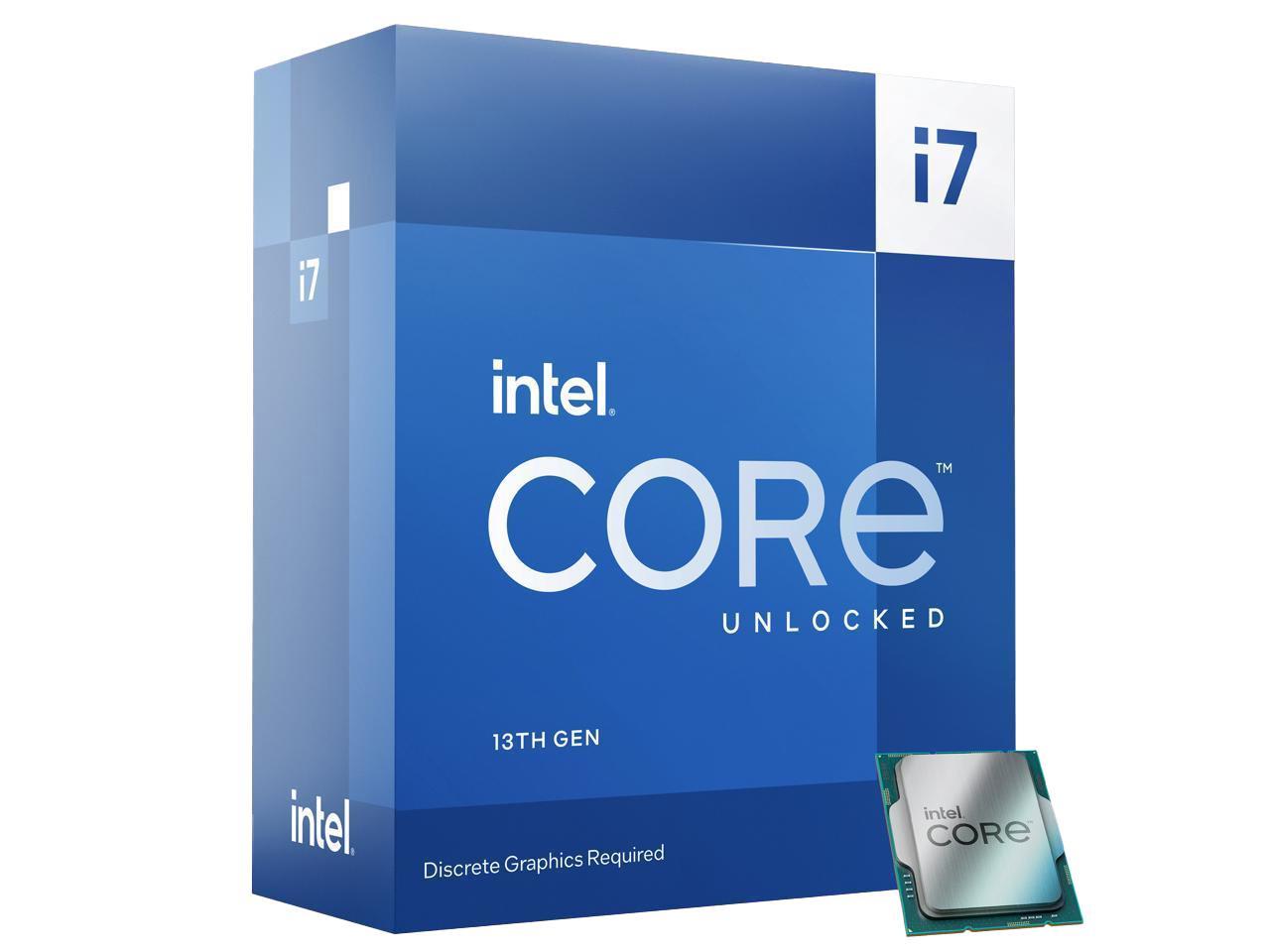 Intel Core i7-13700KF - Core i7 13th Gen Raptor Lake 16-Core (8P+8E) P-core Base Frequency: 3.4 GHz E-core Base Frequency: 2.5 GHz LGA 1700 125W None Integrated Graphics Desktop Processor - BX8071513700KF 1