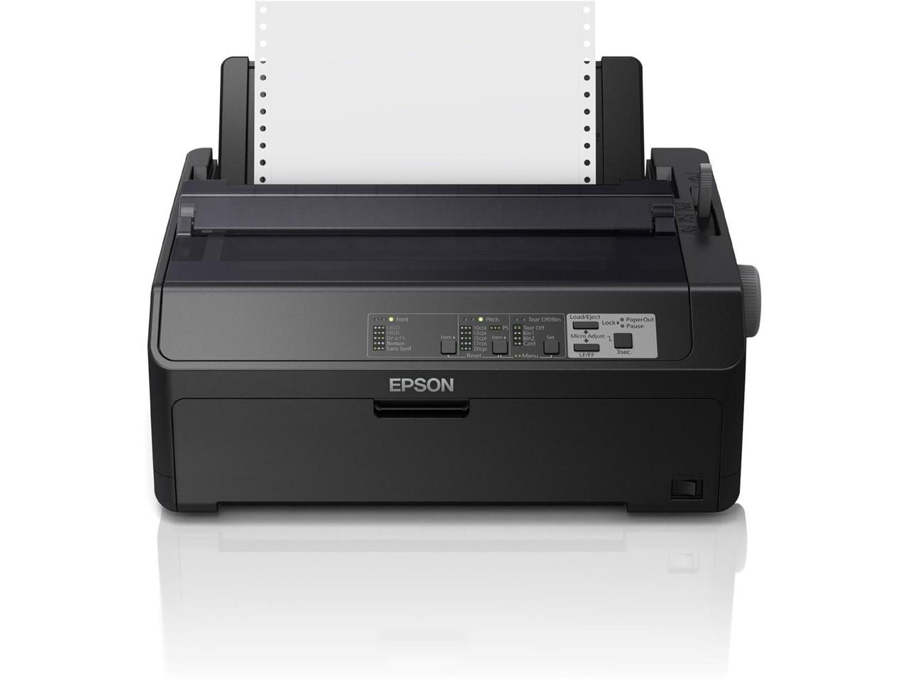 Epson - C11CF37202 - Epson FX-890II 9-pin Dot Matrix Printer - Monochrome - Energy Star - 680 cps Mono - USB - Parallel 3