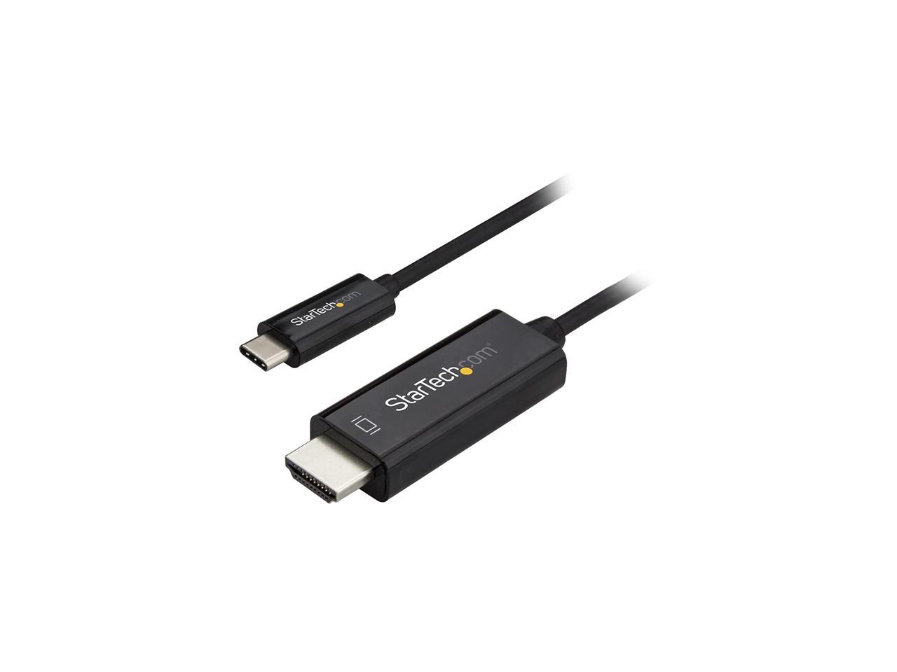 StarTech CDP2HD3MBNL USB C to HDMI Cable - 3m / 10 ft - Black - 4K at 60Hz - Thunderbolt 3 Compatible - USB C Cable - Computer Monitor Cable 1