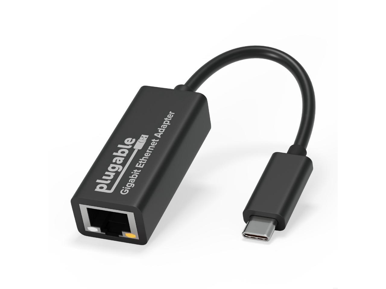 Plugable USB C to Ethernet Adapter, Fast and Reliable Thunderbolt or USB C to Gigabit Ethernet Adapter, Compatible with Windows, Mac, iPhone 15, ChromeOS, Dell XPS, Switch 1