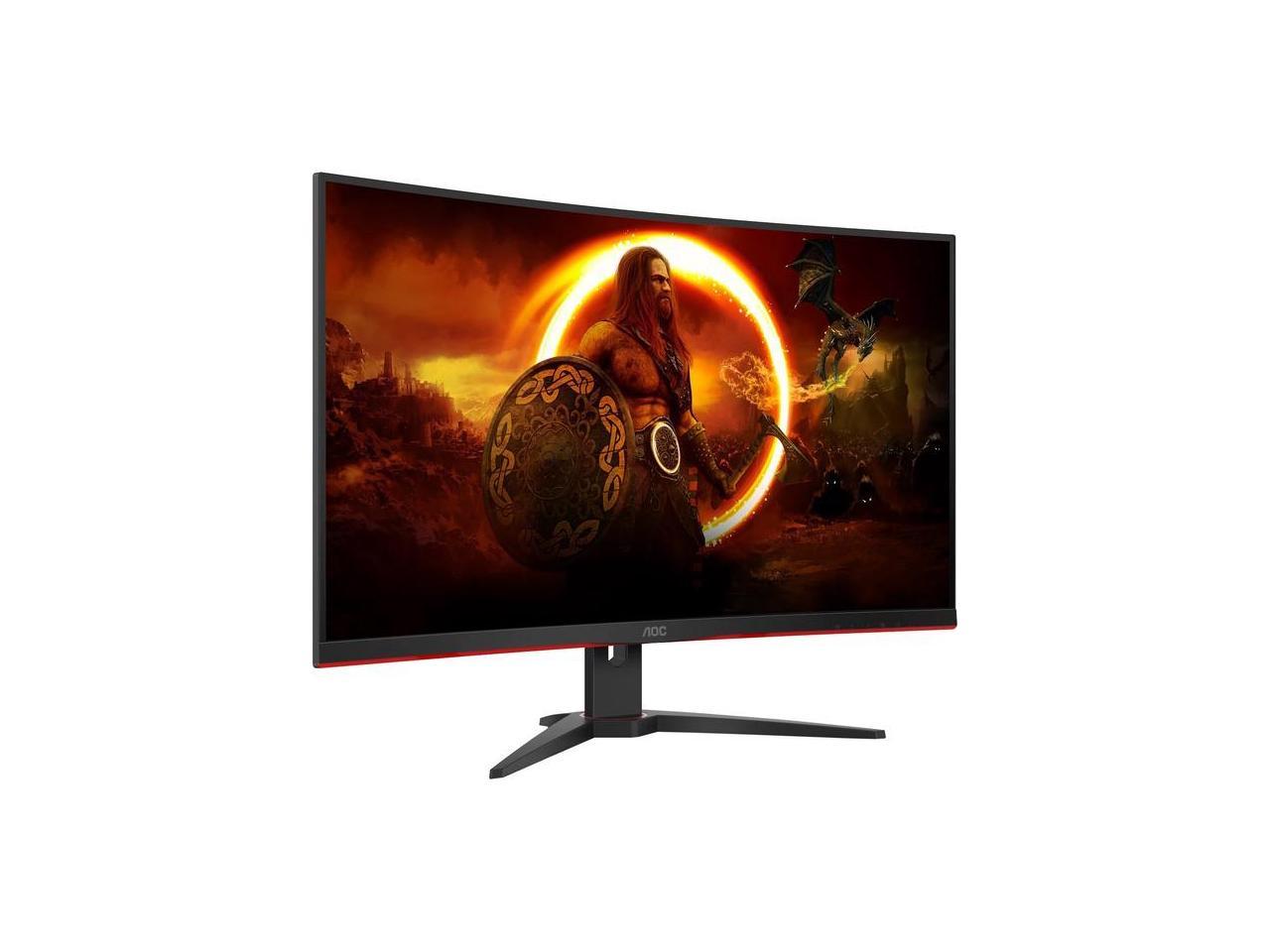 AOC 32" (31.5" Viewable) 165 Hz VA FHD Gaming Monitor FreeSync (AMD Adaptive Sync) 1920 x 1080 D-Sub, HDMI, DisplayPort, Audio C32G2E 1