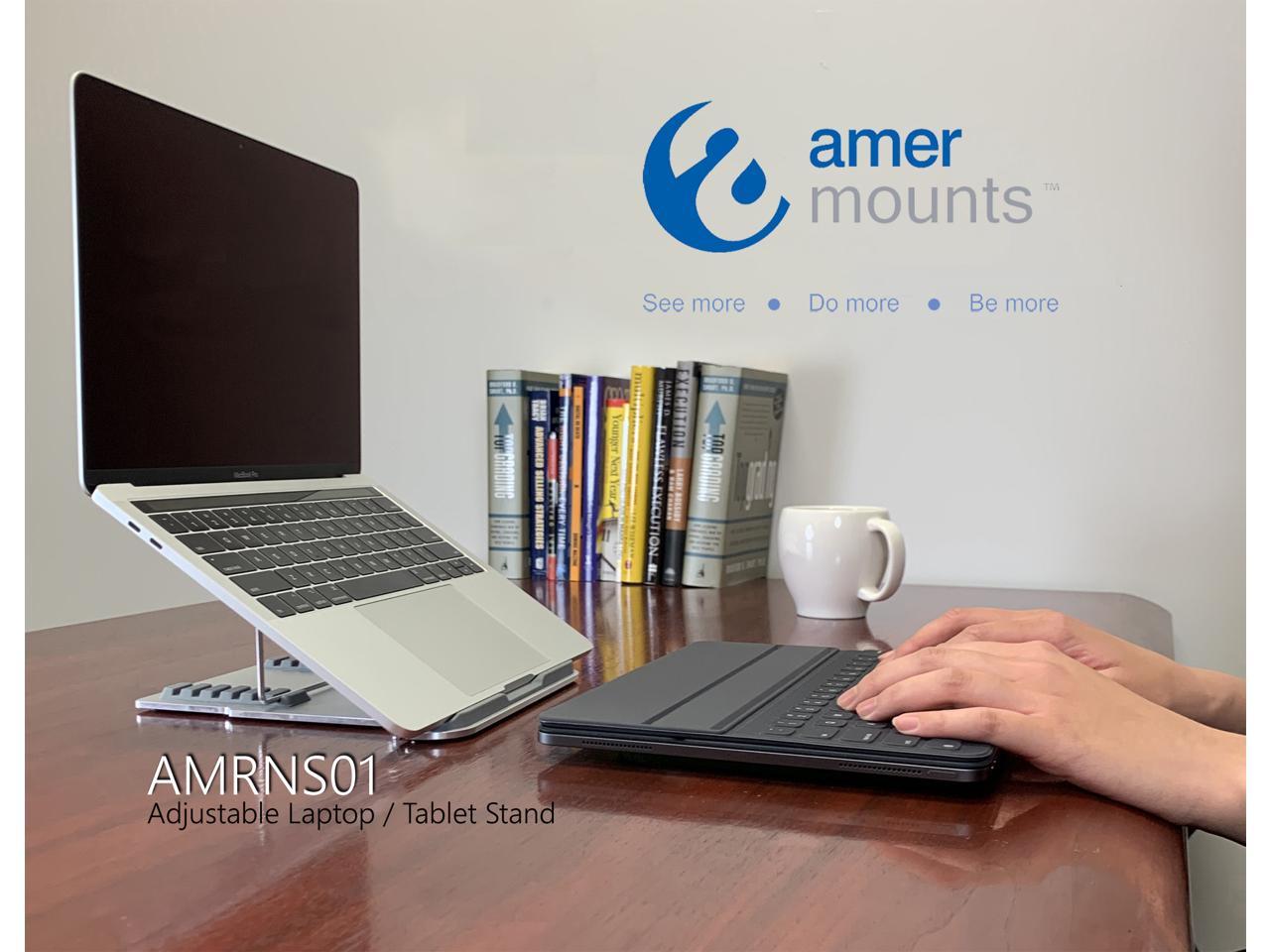 Amer Mounts | AMRNS01 | Foldable Laptop Tablet Stand Designed for 11" TO 15.6" 2