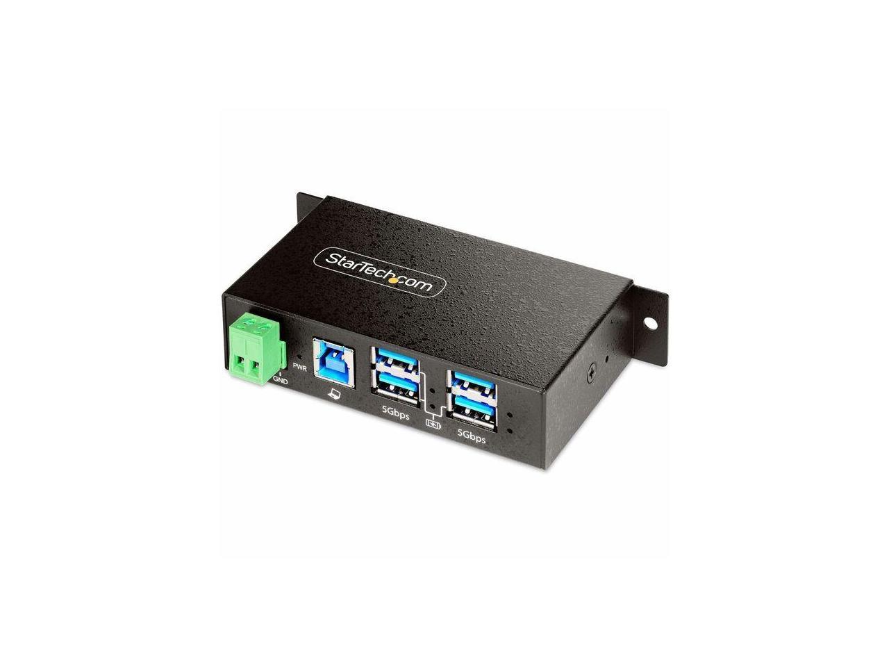 StarTech 4-Port Managed Industrial USB 3.2 Gen 1 (5Gbps) Hub 5G4AINDRM-USB-A-HUB 5