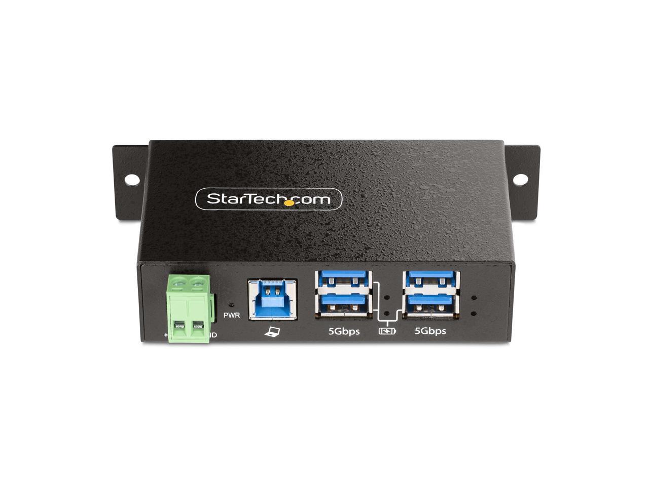 StarTech 4-Port Managed Industrial USB 3.2 Gen 1 (5Gbps) Hub 5G4AINDRM-USB-A-HUB 3