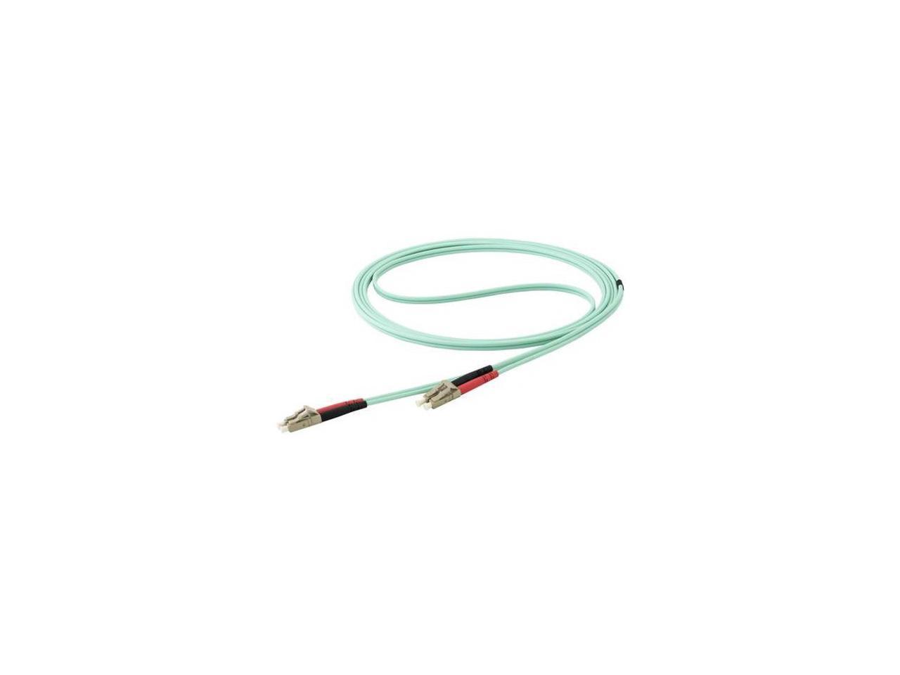 StarTech.com 10m OM4 LC to LC Multimode Duplex Fiber Optic Patch Cable- Aqua - 50/125 - Fiber Optic Cable - 40/100Gb - LSZH (450FBLCLC10) 2