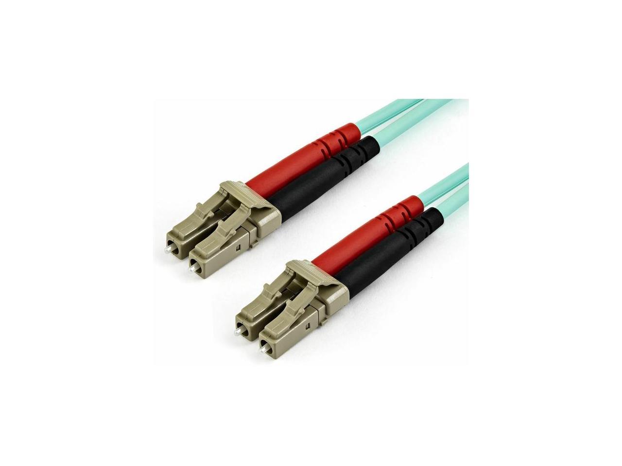 StarTech.com 10m OM4 LC to LC Multimode Duplex Fiber Optic Patch Cable- Aqua - 50/125 - Fiber Optic Cable - 40/100Gb - LSZH (450FBLCLC10) 3