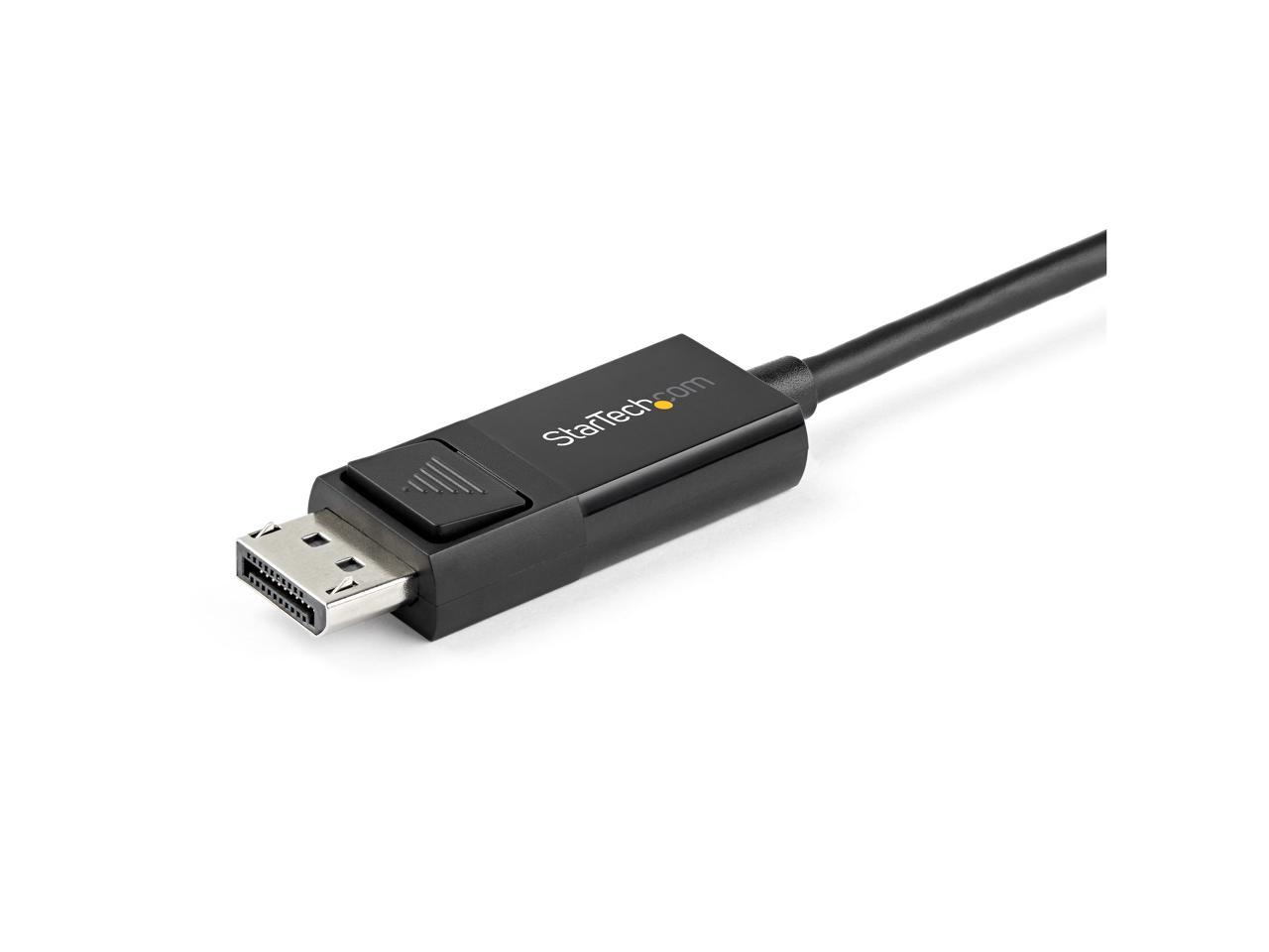 StarTech.com 3.3 ft. (1 m) USB C to DisplayPort 1.2 Cable - Bidirectional - 4K 60Hz - Thunderbolt 3 - USB Type C Adapter Cable (CDP2DP1MBD) 2