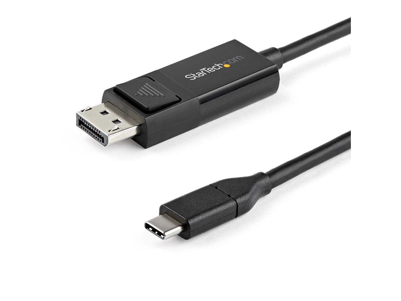 StarTech.com 3.3 ft. (1 m) USB C to DisplayPort 1.2 Cable - Bidirectional - 4K 60Hz - Thunderbolt 3 - USB Type C Adapter Cable (CDP2DP1MBD) 1