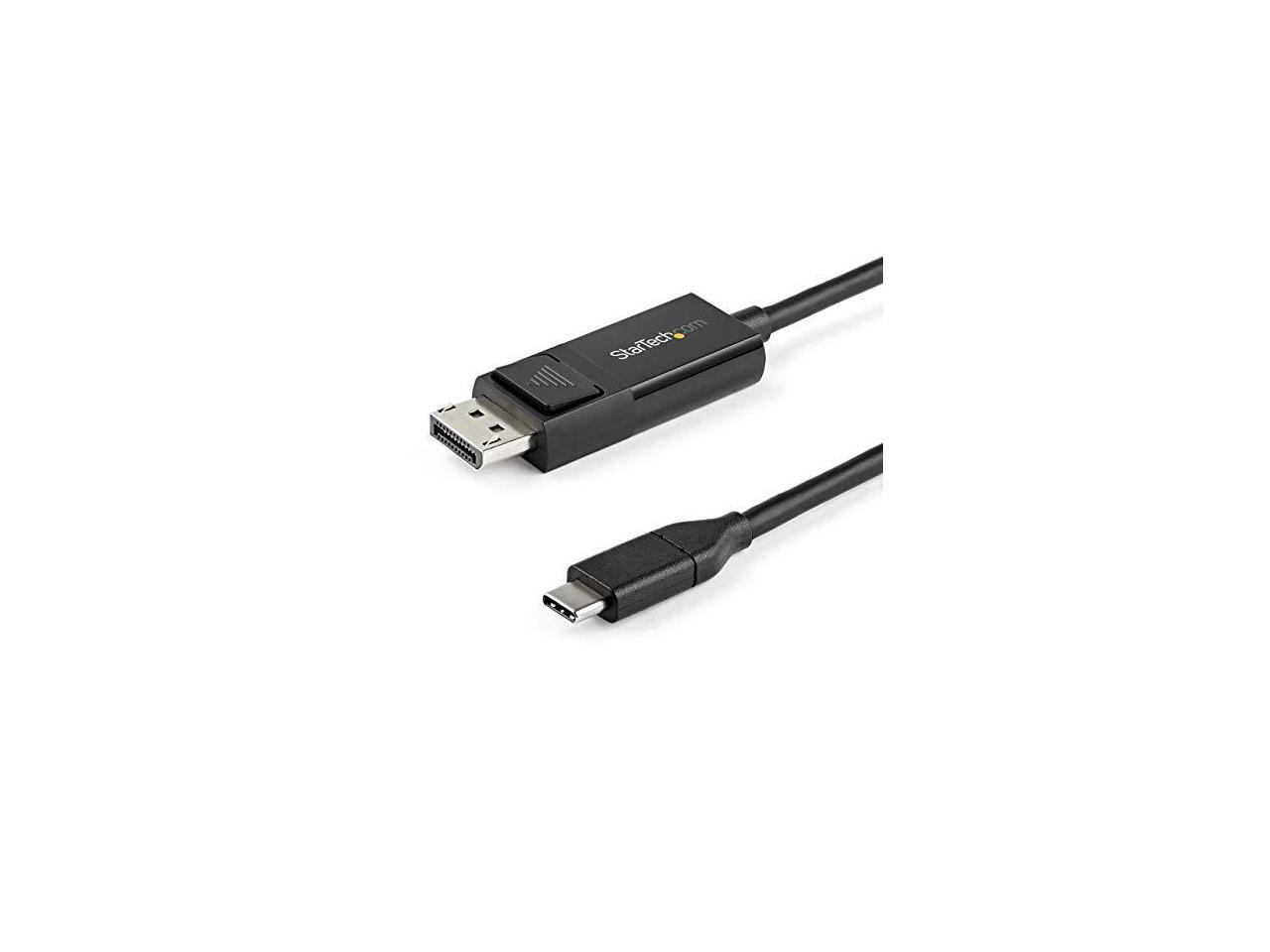 StarTech.com 6.6 ft. (2 m) USB C to DisplayPort 1.2 Cable - Bidirectional - 4K 60Hz - Thunderbolt 3 - USB Type C Adapter Cable (CDP2DP2MBD) 2