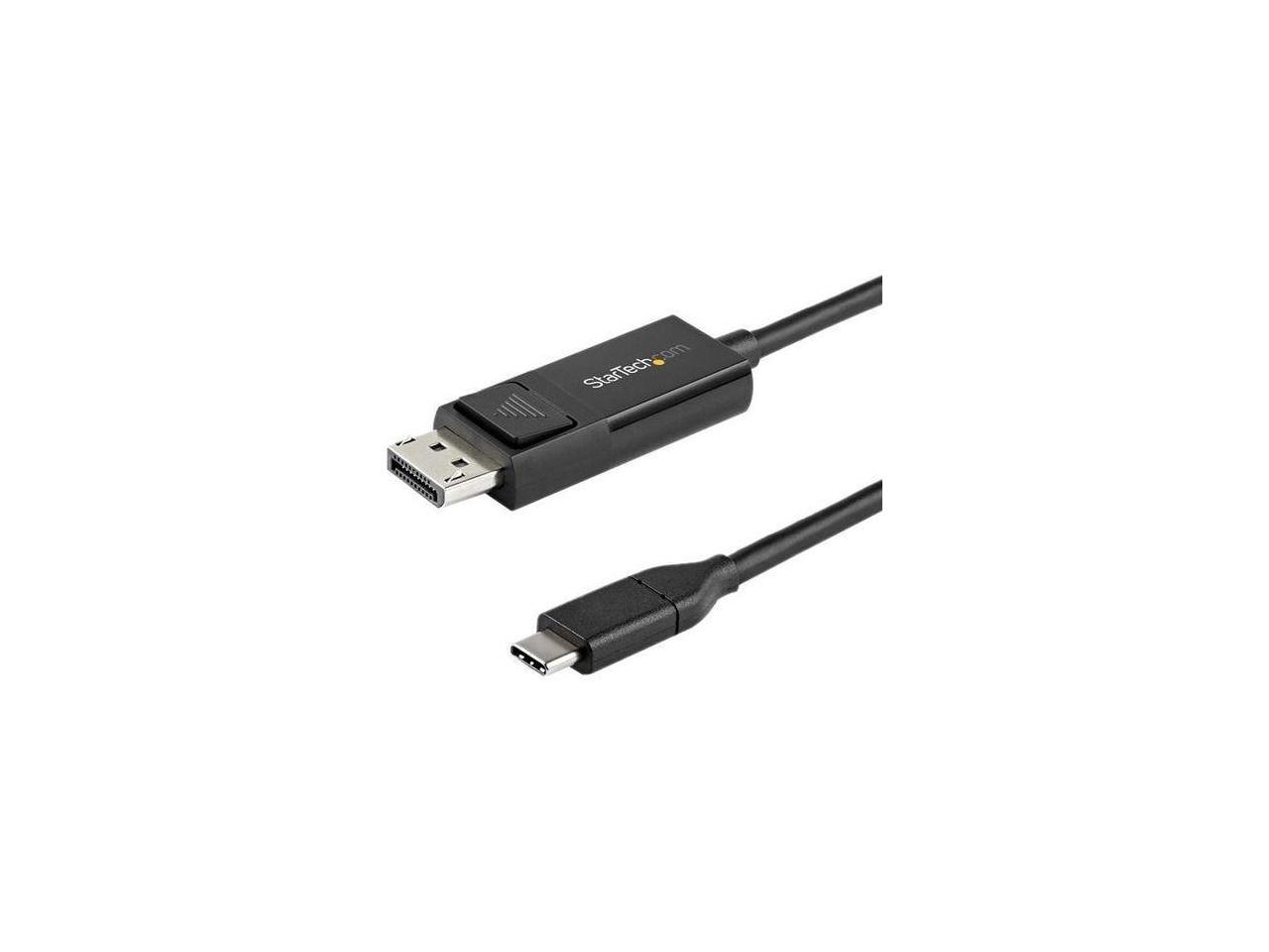 StarTech.com 6.6 ft. (2 m) USB C to DisplayPort 1.2 Cable - Bidirectional - 4K 60Hz - Thunderbolt 3 - USB Type C Adapter Cable (CDP2DP2MBD) 1