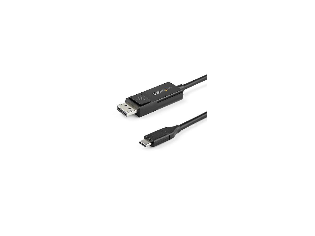 StarTech.com 6.6 ft. (2 m) USB C to DisplayPort 1.2 Cable - Bidirectional - 4K 60Hz - Thunderbolt 3 - USB Type C Adapter Cable (CDP2DP2MBD) 3