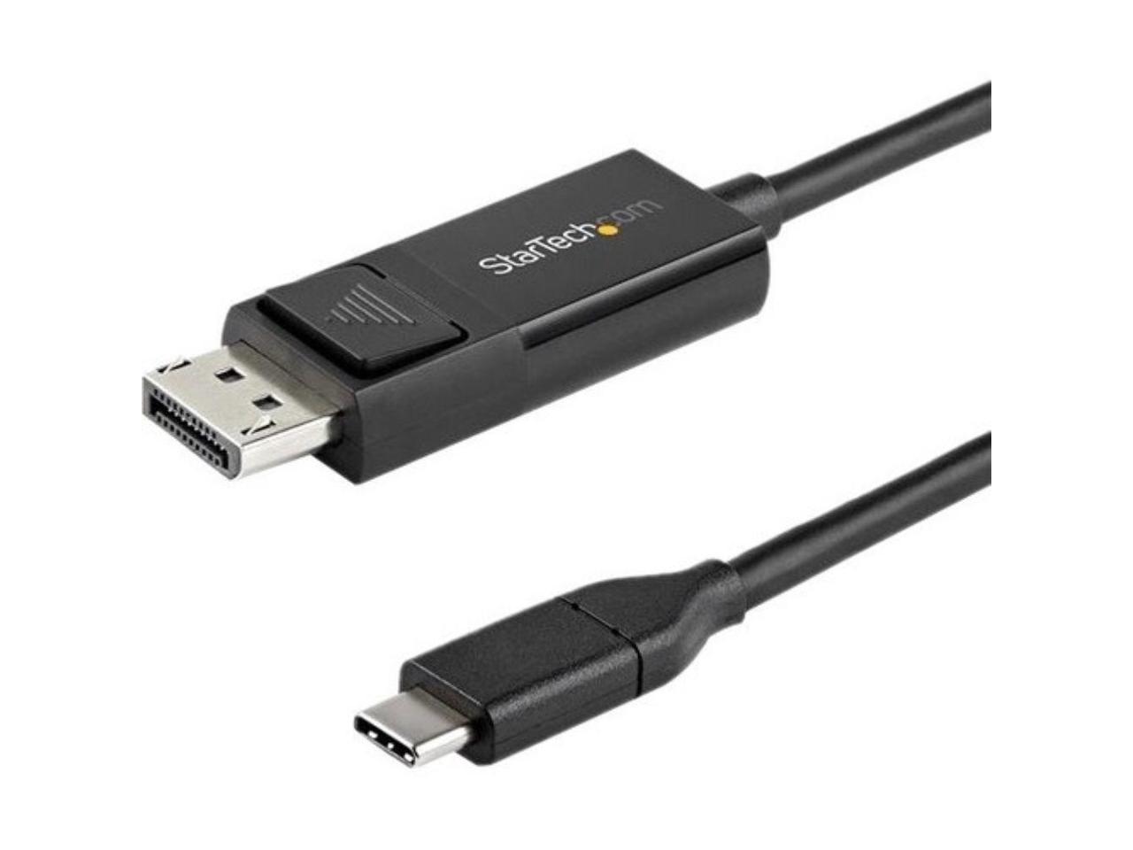 StarTech.com 6.6 ft. (2 m) USB C to DisplayPort 1.2 Cable - Bidirectional - 4K 60Hz - Thunderbolt 3 - USB Type C Adapter Cable (CDP2DP2MBD) 4