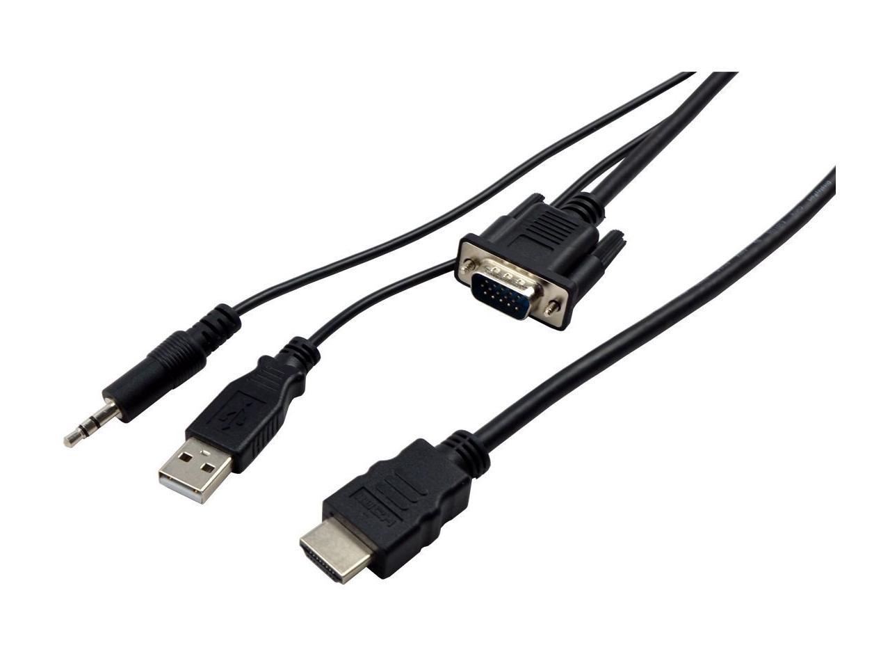 Visiontek 900824 VGA to HDMI 1.5M Active Cable (M/M) - HDMI/VGA for Video Device - 4.92 ft - HD-15 Male VGA - HDMI Male Digital Audio/Video 2