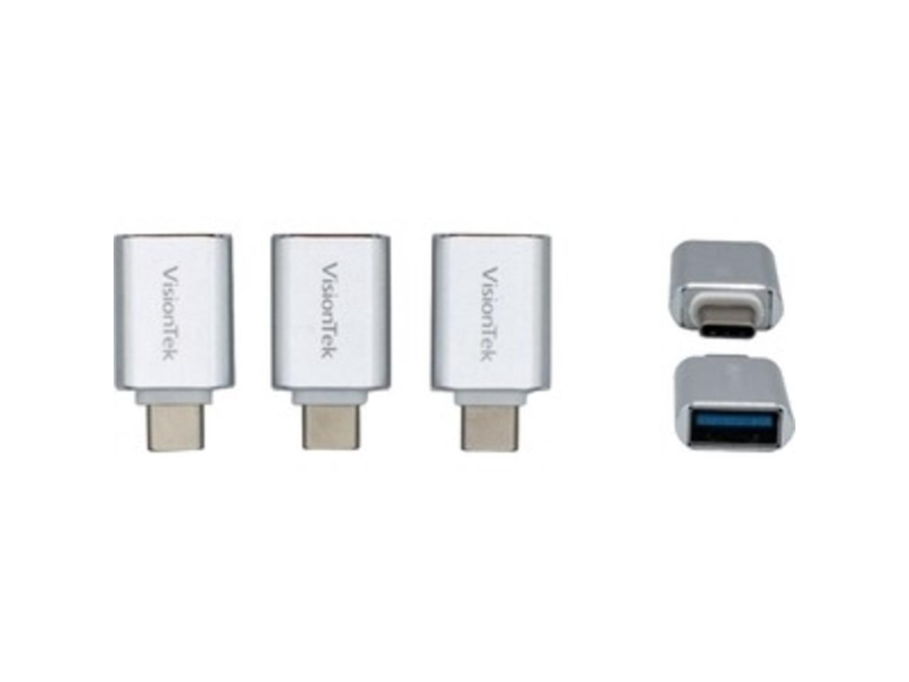 VisionTek USB-C to USB-A M/F 3 Pack Adapters 901224 2